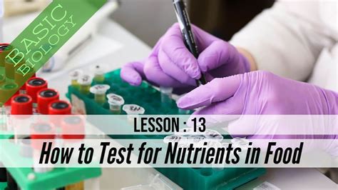 Test For Nutrients In Foods Basic Biology Lesson 13 Gcse Science