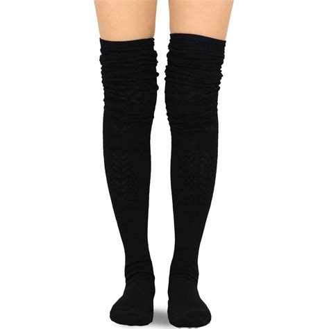 Teehee Womens Extra Long Fashion Thigh High Socks Over The Knee High Boot Socks