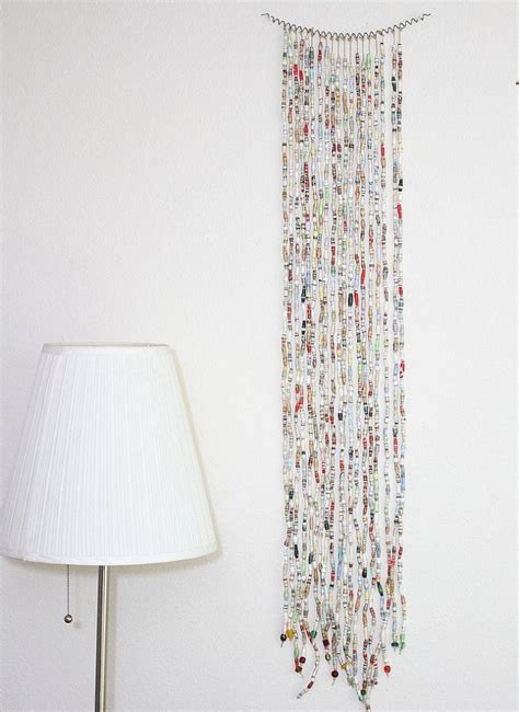 Maybe you would like to learn more about one of these? Colorful Recycled Book Bead Curtain Art | Beaded curtains, Diy curtains, Paper beads