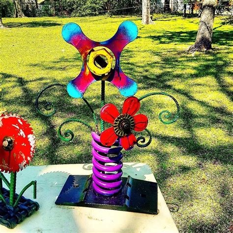 Buy A Custom Outdoor Metal Flower Sculpture By Raymond Guest Made To