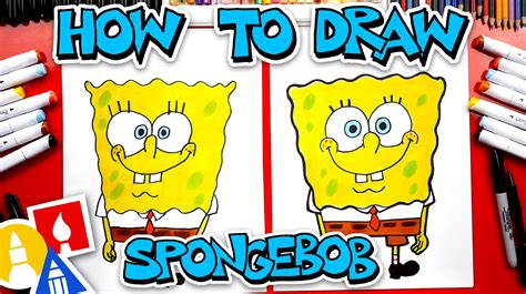 Kids can use this printable to discover how easy it is to learn to draw their own cartoon dog or puppy! How To Draw SpongeBob SquarePants - Art For Kids Hub