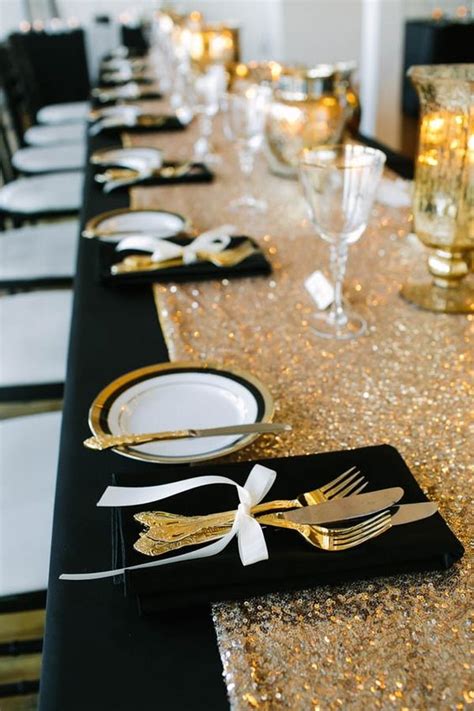 55 Super Elegant Black And Gold Wedding Ideas - Weddingomania