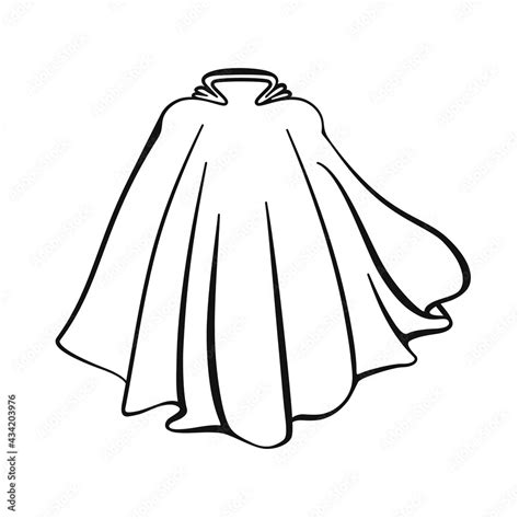 Super Hero Cape Or Cloak For Fantasy Costume In Vector Icon Stock
