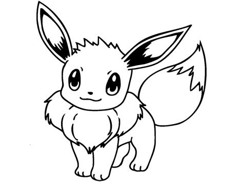 Eevee Pokemon Coloring Page Coloring Pages 4 U