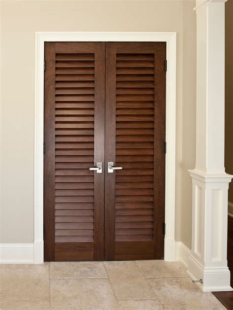 Interior Door Custom Double Solid Wood With Walnut Finish Classic Model Dbi 101lv Dd