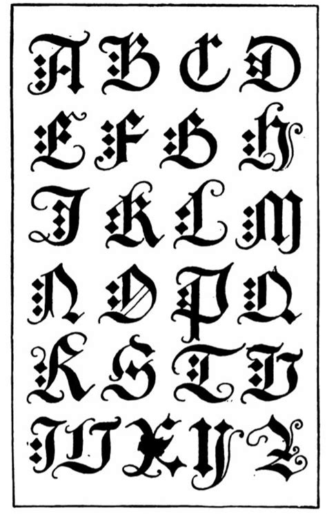 14 Medieval Calligraphy Fonts Images Medieval Calligraphy Alphabet