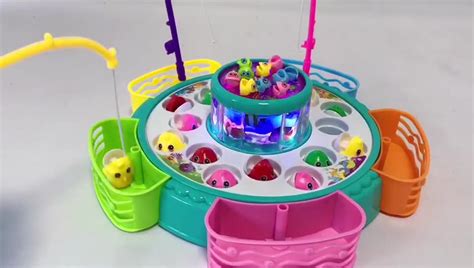 Kids Pretend Play Plastic Summer Electric Spin Battery Musical Fishing