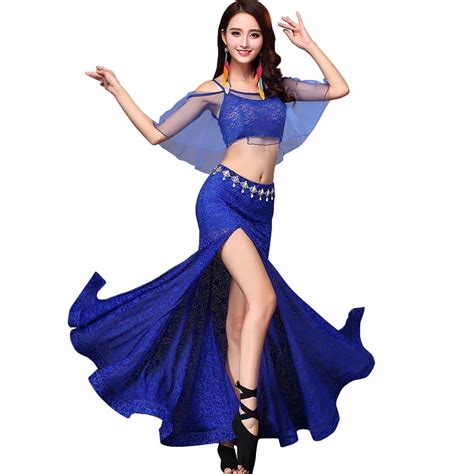 2017 New Lace Sexy Belly Dance Clothes For Woman Belly Dance Skirt Suits Bellydancing Costume