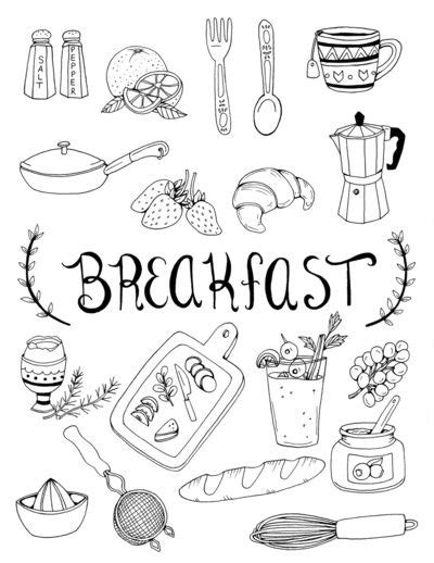 Meal Motif Handbelettering, Doodles, Belettering stijlen