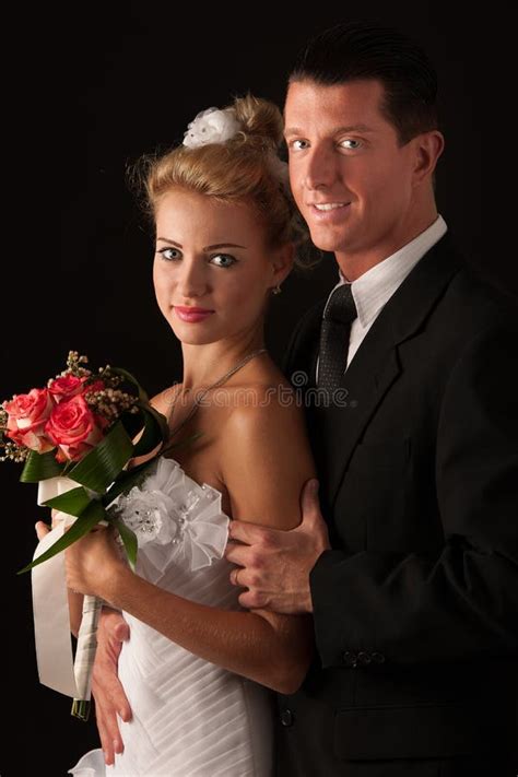 Bride And Groom On Wedding Day Isolated Stock Photo Image Of Brides