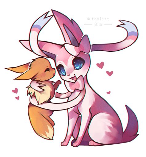Sylveon And Eevee By Foxlett On Deviantart