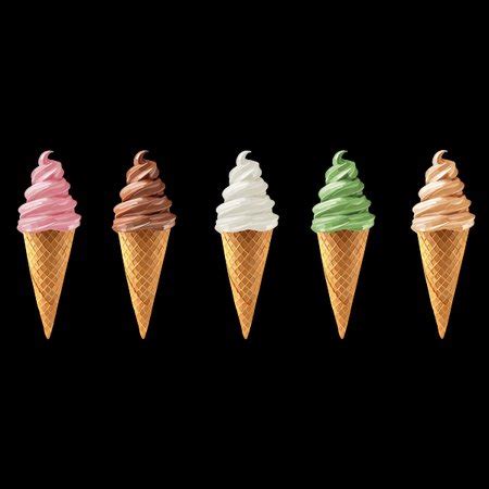 Summer Soft Serve Ice Cream Cones NeatoShop
