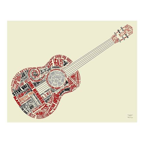 guitar legends fabric wall print by mirrorin | notonthehighstreet.com