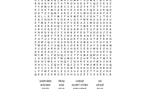 Aesop S Fables Printable Pdf Printable Word Searches Otosection