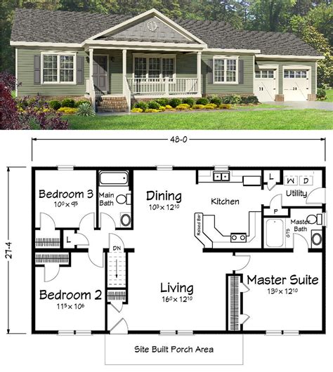 Small Ranch Style Home Floor Plans Flooring House