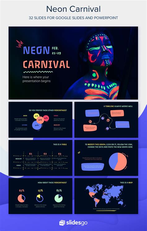Provide Your Carnival Presentation With A Captivating Neon Effect By