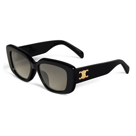 céline triomphe 04 sunglasses in acetate black sunglasses céline eyewear avvenice