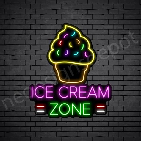 Ice Cream Zone Neon Sign Neon Signs Depot