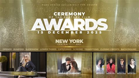 Awards ceremony packis a template package for awards show and talent shows. Golden Awards Ceremony Pack for After Effects ( with Oscar ...