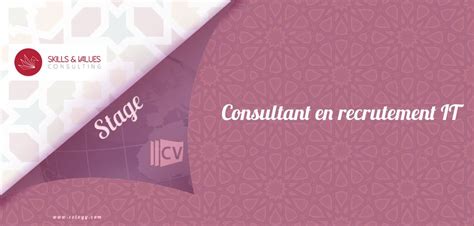 Svc Recrute Une Consultant En Recrutement It Hf à Casablanca