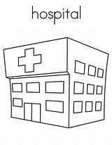 Hospital Coloring Town Going sketch template