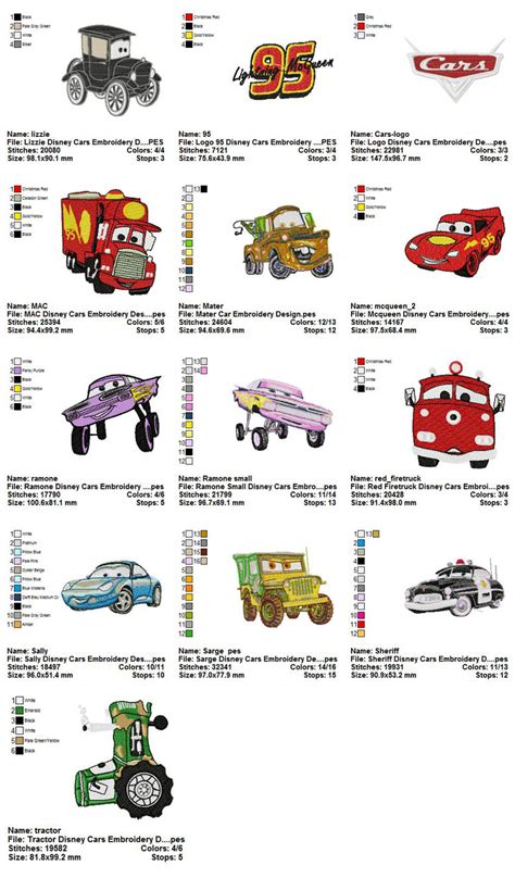 Check spelling or type a new query. Collection 13 Disney Cars Embroidery Designs 03
