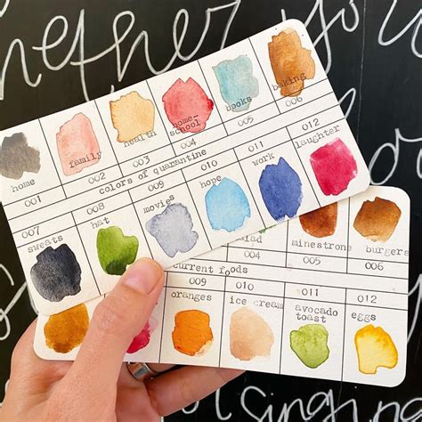 Paint Swatch Cards Etsy Uk