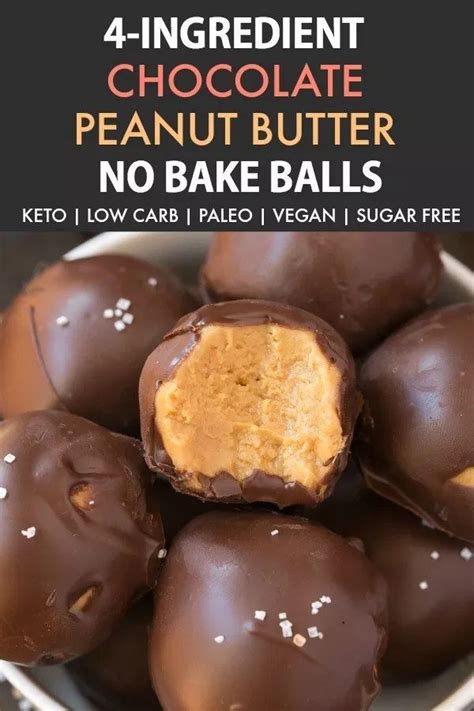 When the mixture gets harder to stir, use a rubber spatula to fold until well incorporated. No Bake Keto Chocolate Peanut Butter Balls (Paleo, Vegan ...