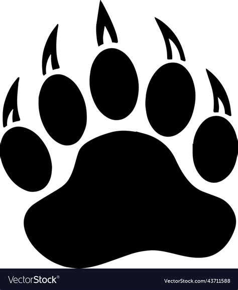 Bear Paw Svg And Eps Royalty Free Vector Image