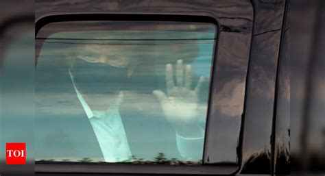 Donald Trump Infected Trump Greets Supporters In Motorcade Outside Hospital His Health Unclear