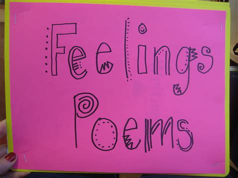 Ms Liebels Classroom Feelings Poems