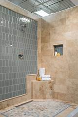 Walk in shower tile designs ideas westsidetile com. Bathroom shower beige tile - Bucak Light Walnut Travertine ...