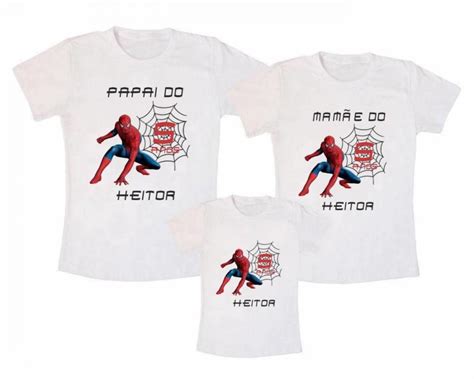 Kit 3 Camisetas Personalizadas Homem Aranha No Elo7 Personalização