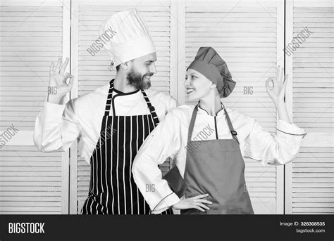 Two Smiling Chefs Image And Photo Free Trial Bigstock