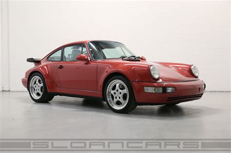 1991 Porsche 964 Turbo Coral Red 50174 Miles Sloan Motor Cars