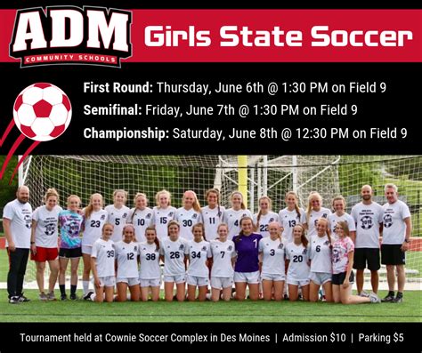 Girls State Soccer Tournament 2019 Adm Community School District