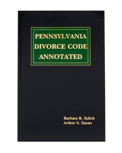 Pennsylvania Divorce Code Annotated Includes Book And Digital Downloa