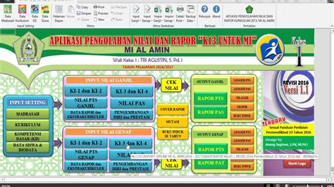 Aplikasi RAPORT dan NILAI Kurikulum 2013 (RAPORT K13) Terbaru Revisi 2017