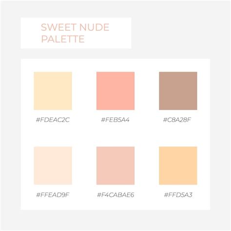 Trendy Palet Van Kleuren Gezellig Nude Kleurenpallet Swatch My Xxx