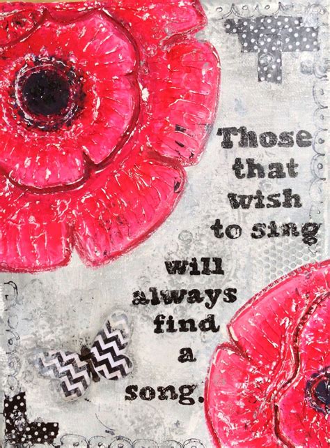 Original 9x12 Mixed Media Canvas Always Sing By Angie Stueve Of
