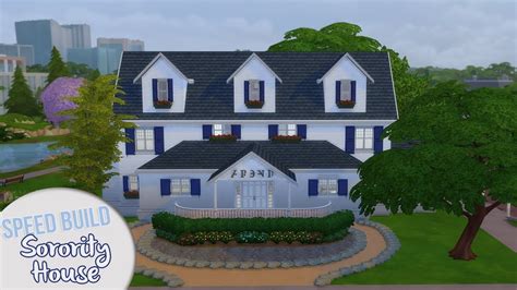 Sorority House Part 1 The Sims 4 Speed Build Youtube