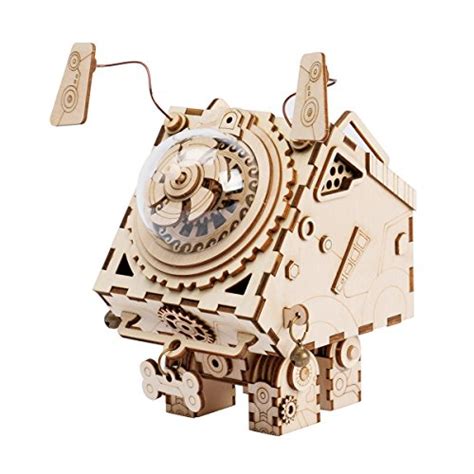 Robotime diy 3d laser cutting wooden ferris wheel puzzle game gift for children kids model building kits popular toy tg401. ROBOTIME 3D Laser Cut Wooden Puzzle Music Box Kit Robot ...