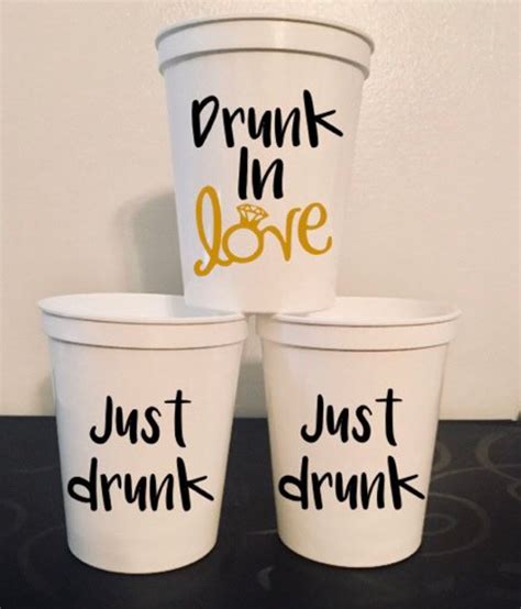 Bachelorette Party Cups Just Drunk In Love Personalized Names Etsy