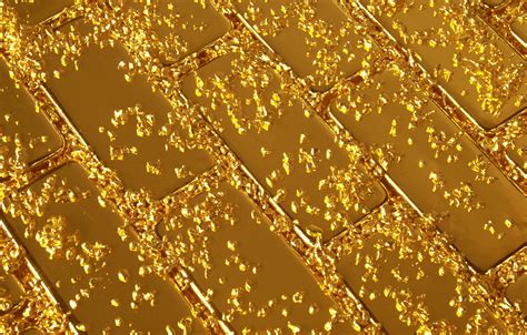 Wallpaper Metal Lights Gold Pattern Figure Shine Texture Metal