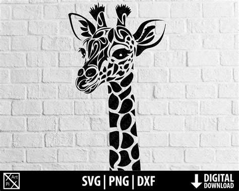 Giraffe Svg Giraffe Head Png Dxf Giraffe Clipart Printable Etsy Uk