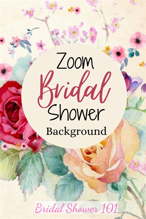 High Resolution Bridal Shower Zoom Background