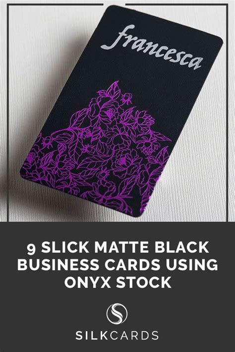 Whether you want glossy or matte business cards, we have the best options for you: 9 Slick Matte Black Business Cards With Our Onyx Stock ...