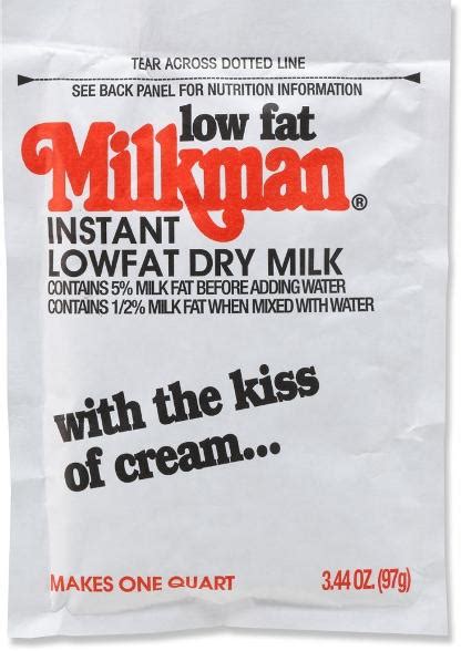 Milkman Instant Low Fat Dry Powdered Milk 1 Quart Rei Co Op