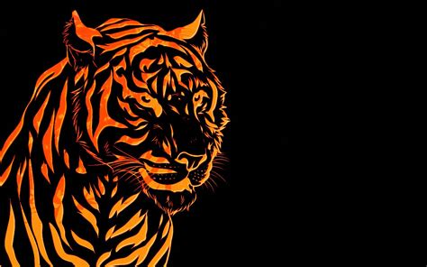 Tiger Line Graph Wallpaper Hd Vector 4k Wallpapers