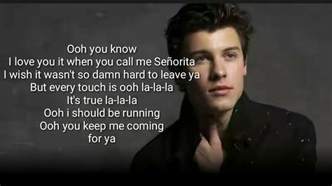 Señorita Shawn Mendes Cover Lyrics Youtube